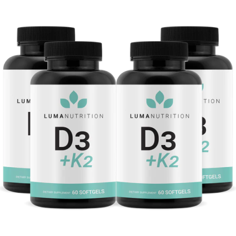 Vitamin D3 + K2 - 4 Bottles