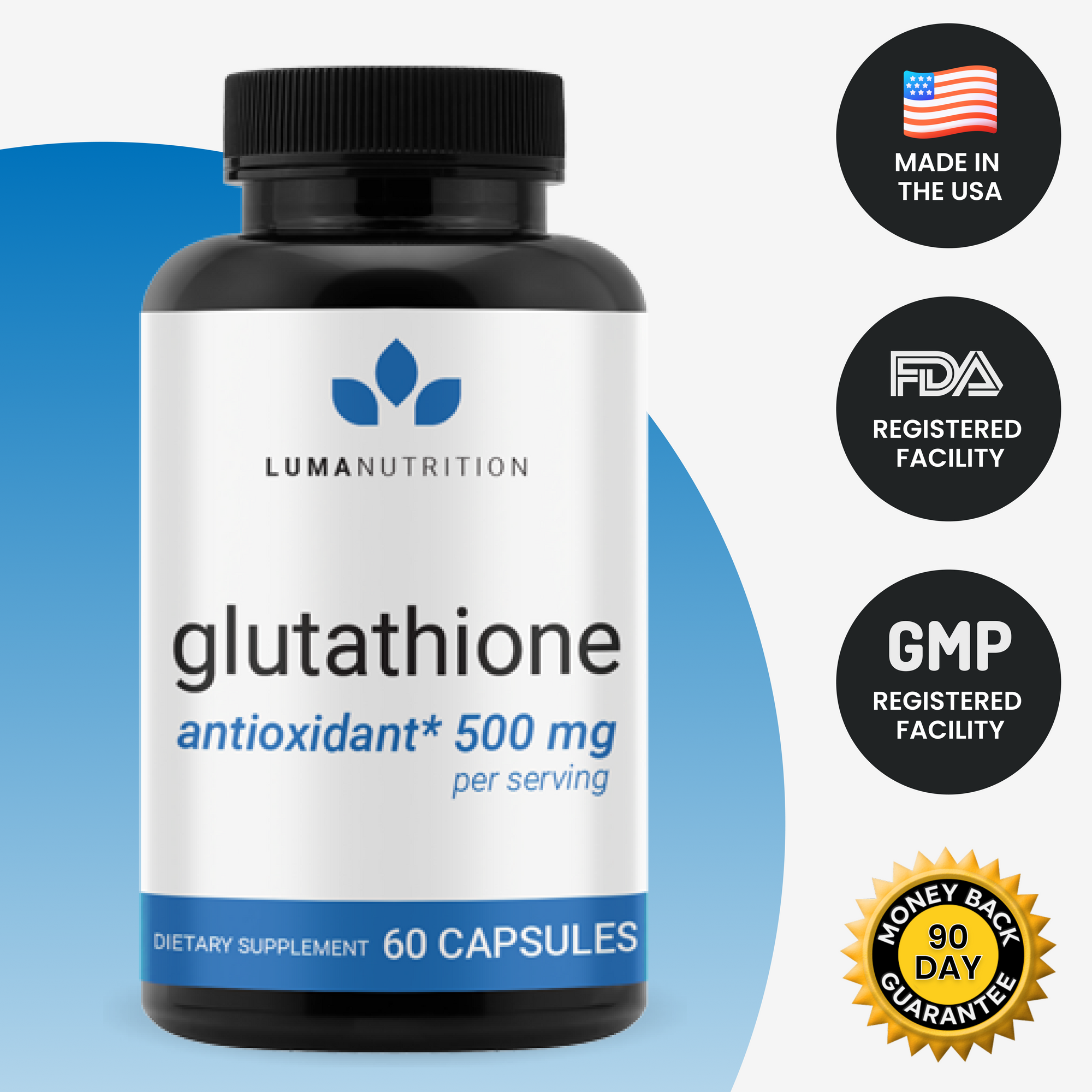 Glutathione - Best Glutathione Supplement - LUMA NUTRITION Glutathione - Best Glutathione Supplement - LUMA NUTRITION
