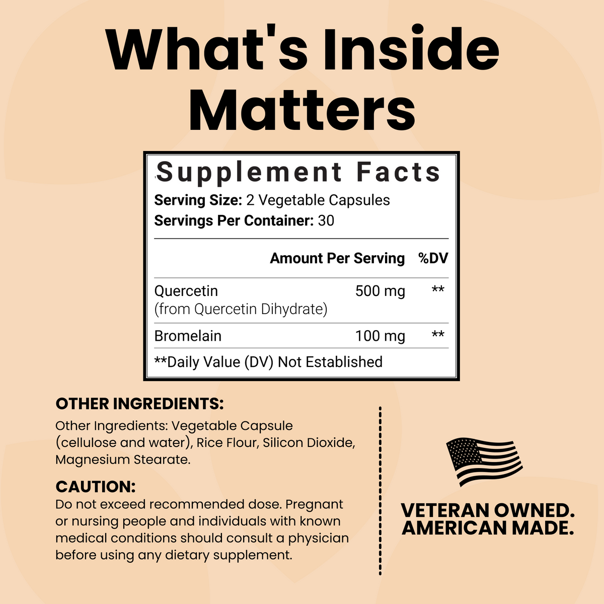 Quercetin supplement facts