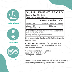 Vitamin D3 + K2