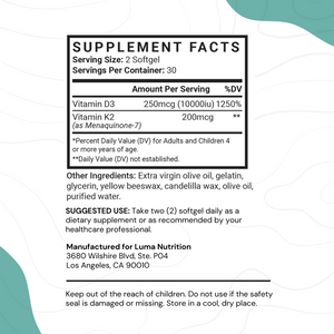 Vitamin D3 + K2