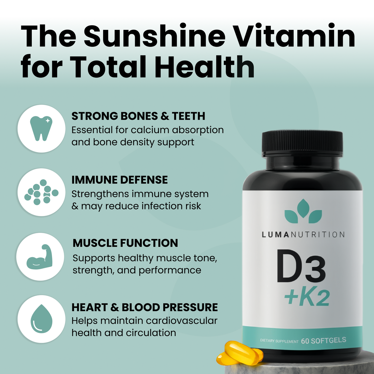Vitamin D3 + K2