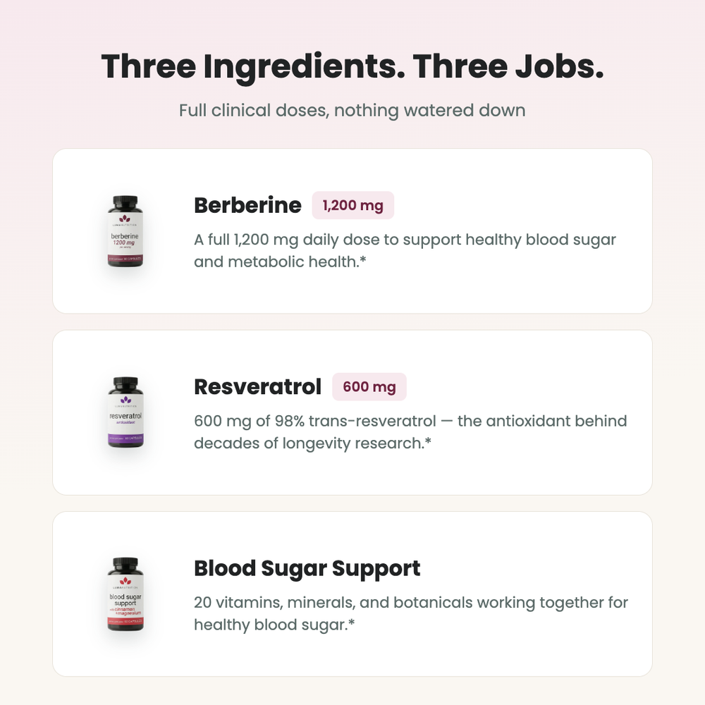 Blood Sugar Bundle — the three ingredients and their doses
