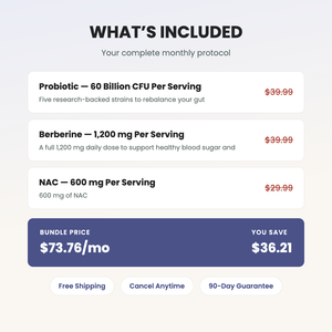 Gut Health Protocol — what's included and monthly price