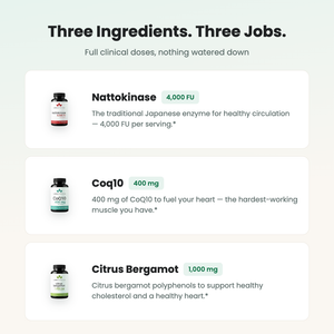 Heart Health Protocol — the three ingredients and their doses