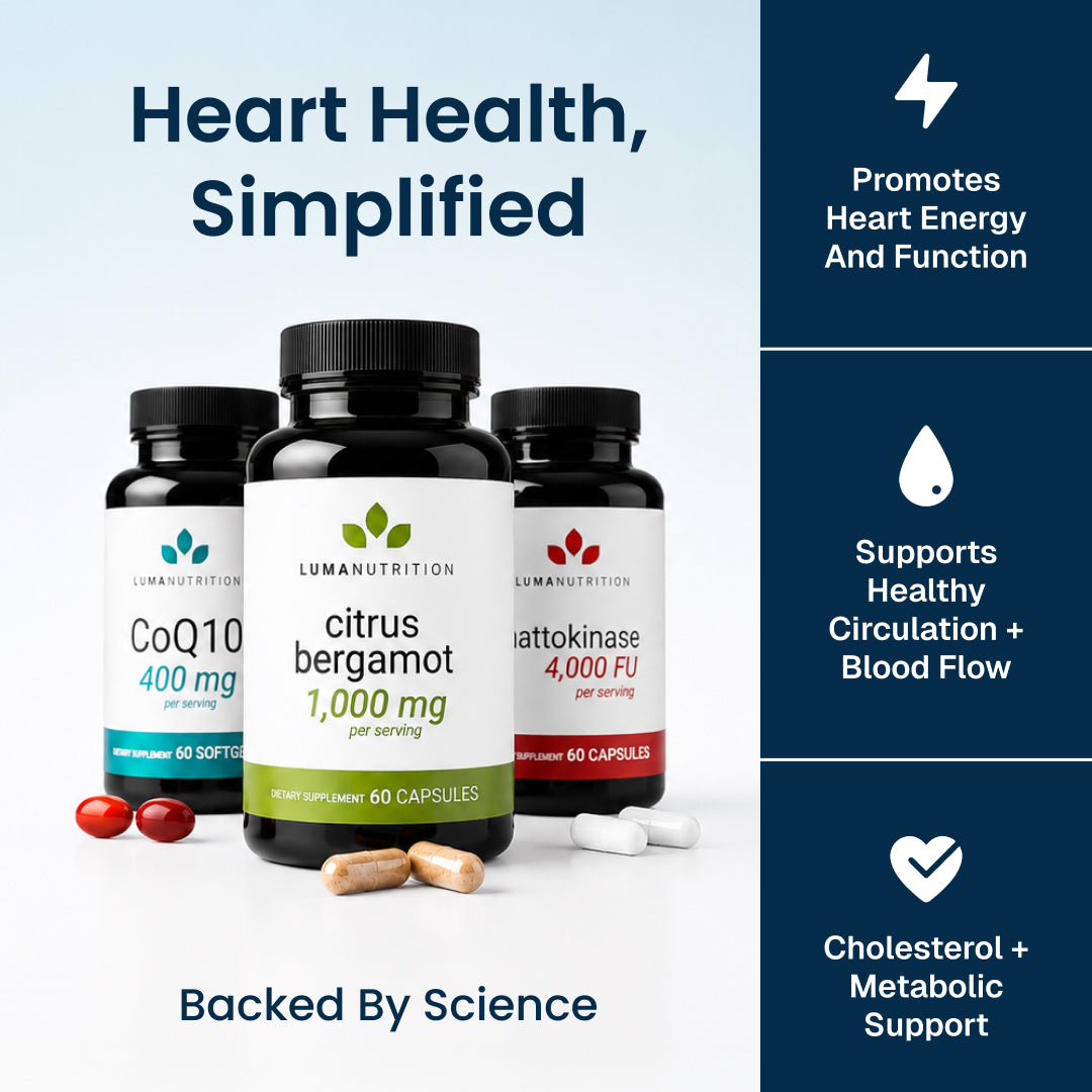 Luma Heart Health Bundle — CoQ10, Nattokinase, and Citrus Bergamot