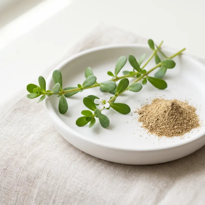 Bacopa monnieri sprigs and dried extract powder